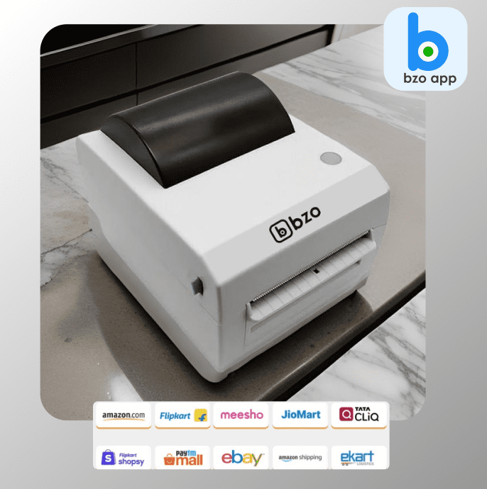 BZO POS 4 Inch Thermal Barcode Label Printer with Auto Calibration USB + Bluetooth